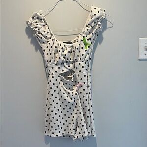 Streetwear Society Black and White Polka Dot romper